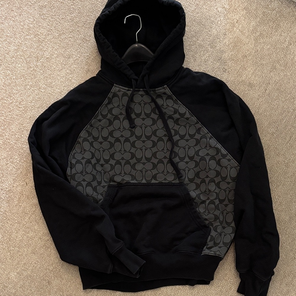 Coach Black and Gray Men's Hoodie